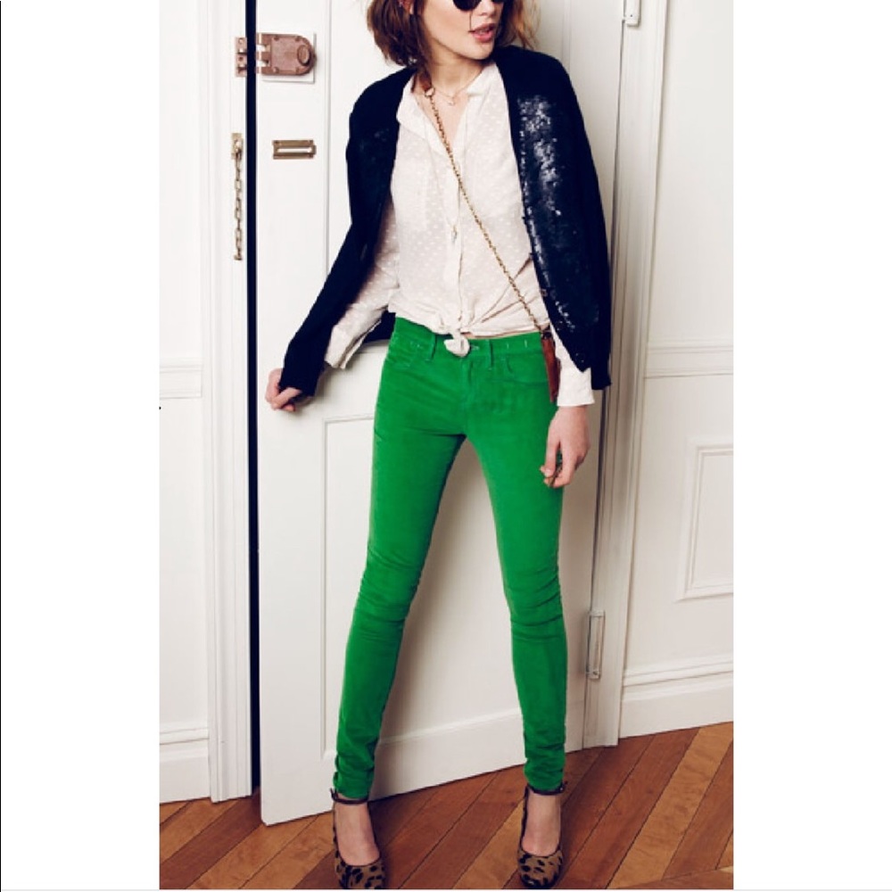 MADEWELL Green Skinny Corduroy Pants Size 26
